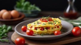 Vaječná omeleta s rajčaty